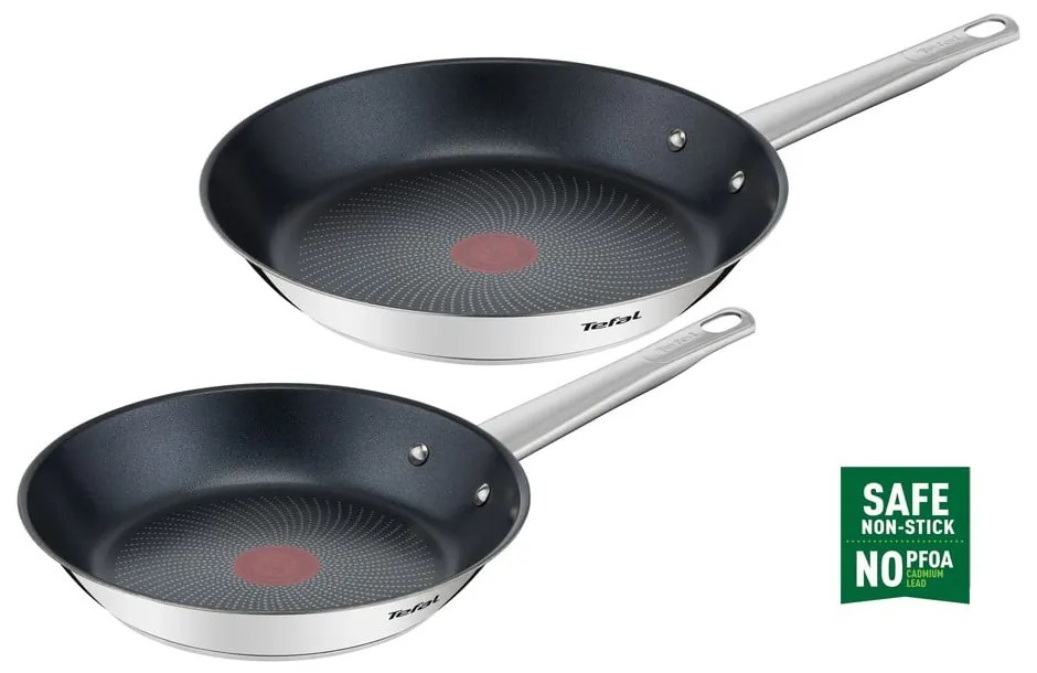 Patelnie ze stali nierdzewnej 2 szt. Cook Eat – Tefal