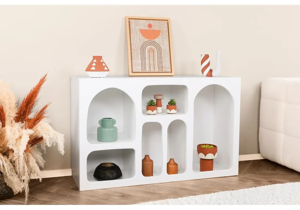 Biała wielopoziomowa półka 120 cm Lorin – Kalune Design