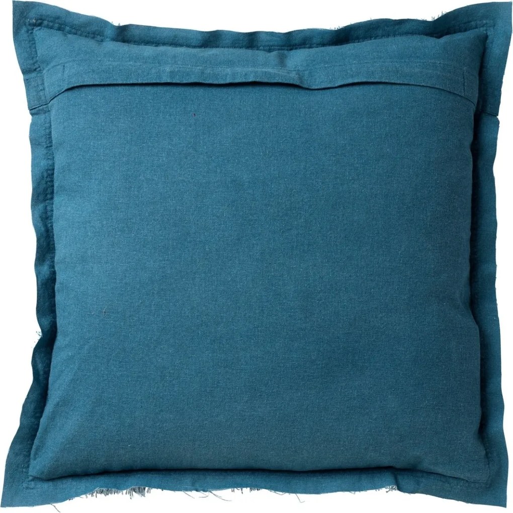 Dekoracyjna poszewka na poduszkę BURTO PROVINCIAL BLUE 45x45 cm, niebieska