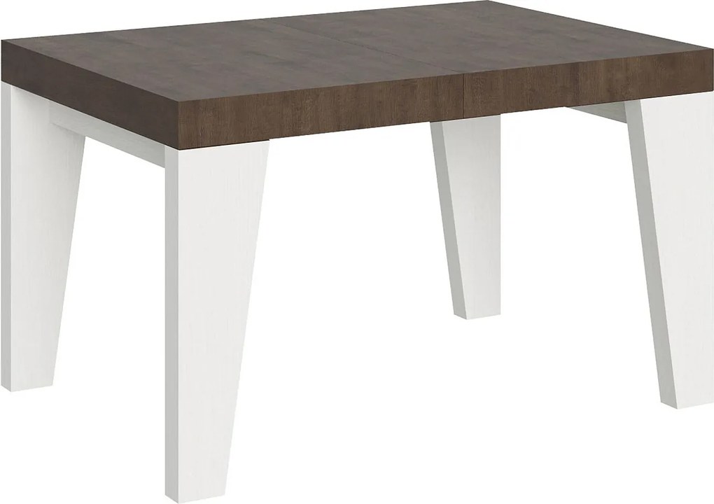 Stół rozkładany 90x130/234 cm Blat Naxy Mix z orzecha włoskiego - Nogi z białego jesionu