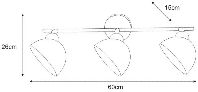 Potrójny kinkiet reflektorowy nad lustro - 3X A787 G3-K01