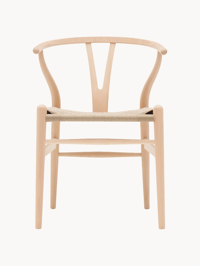 Krzesło z drewna z ręcznie plecionym siedziskiem CH24 Wishbone Chair