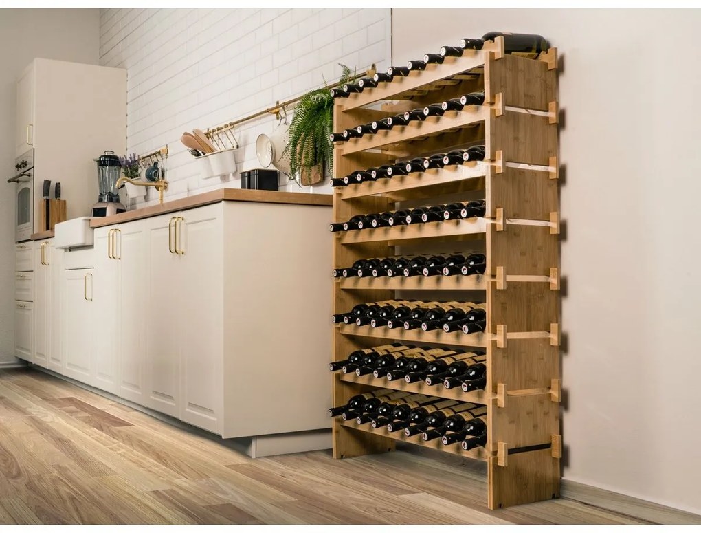 G21 Bambusowy regał na wino, 72 butelki