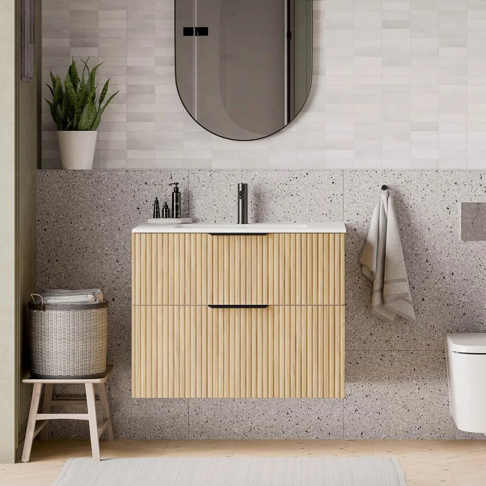 Duravit Waschbecken mit Waschtischunterschrank TIM 80 cm