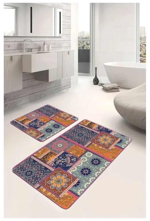Aksamitne dywaniki łazienkowe zestaw 2 szt. 60x100 cm – Mila Home