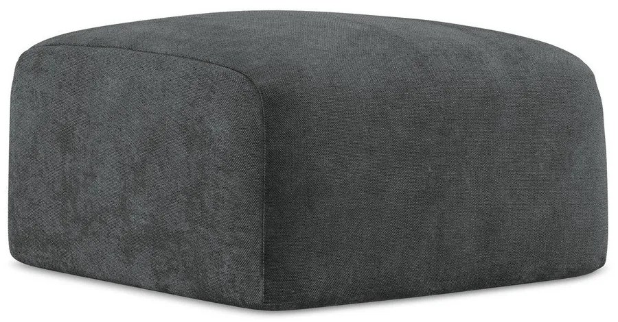 Ciemnoszary podnóżek z tkaniny szenilowej Leila – Makamii