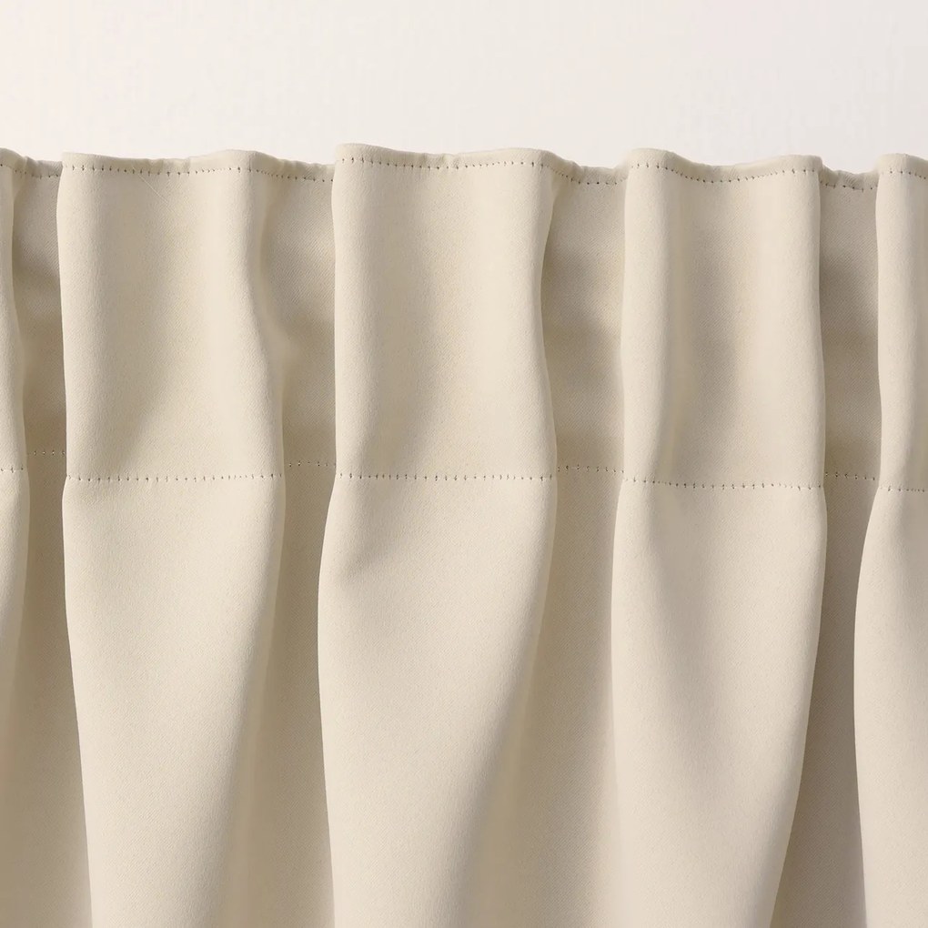 Zasłona zaciemniająca na taśmie marszczącej szarobeżowa 140x280cm 1 szt.