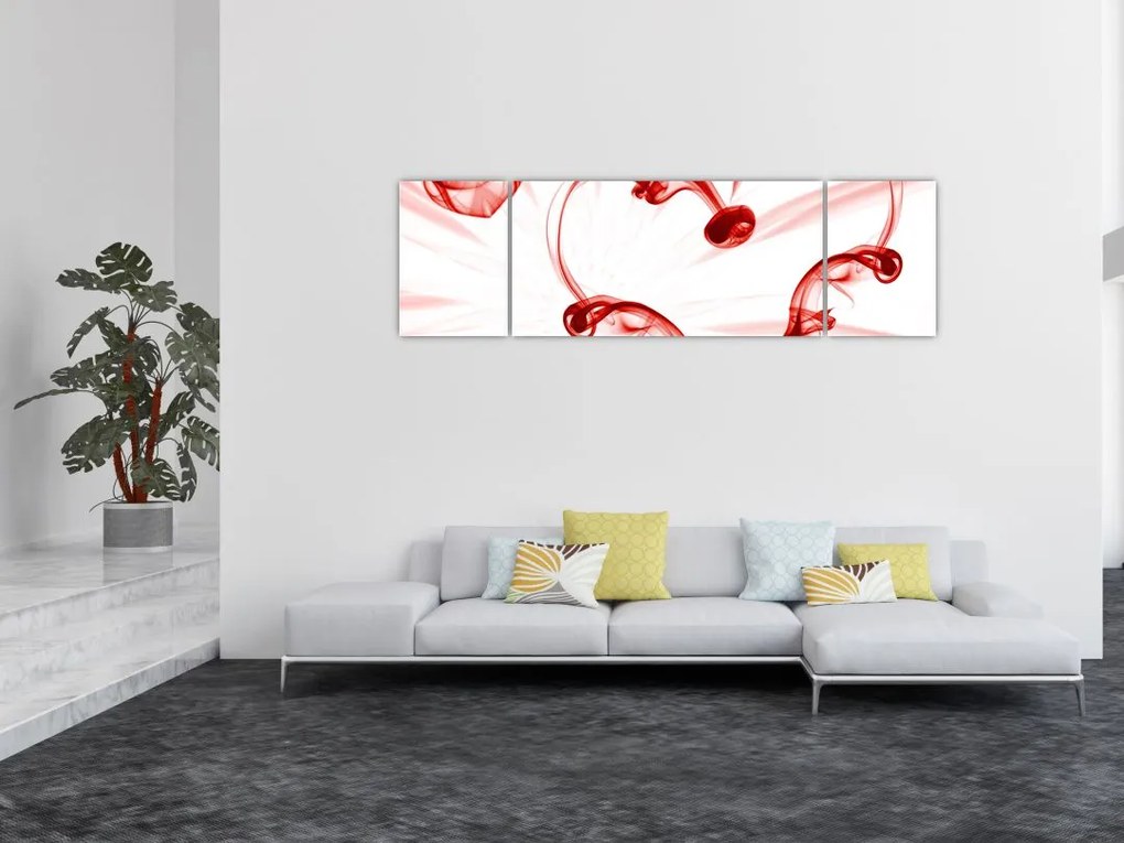 Obraz serce z dymu (170x50 cm)