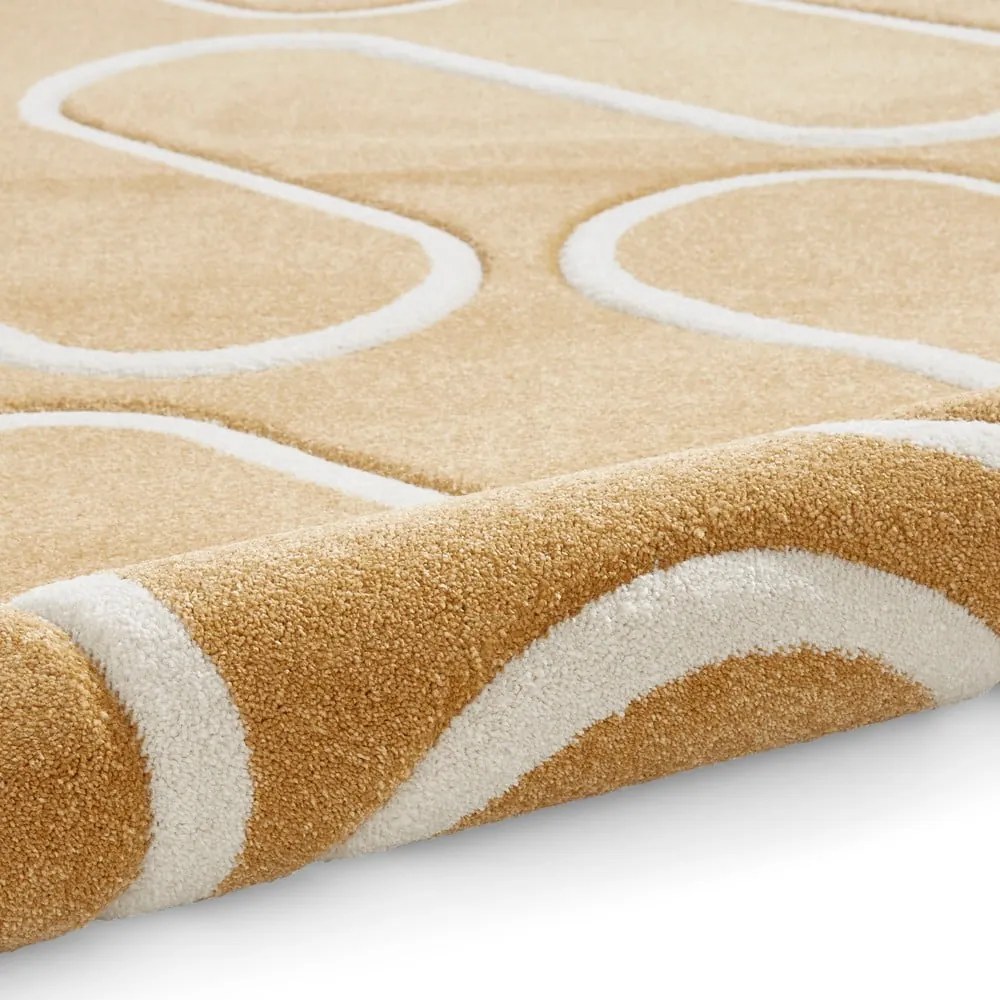 Dywan w kolorze ochry 80x150 cm Linear Curve – Catherine Lansfield