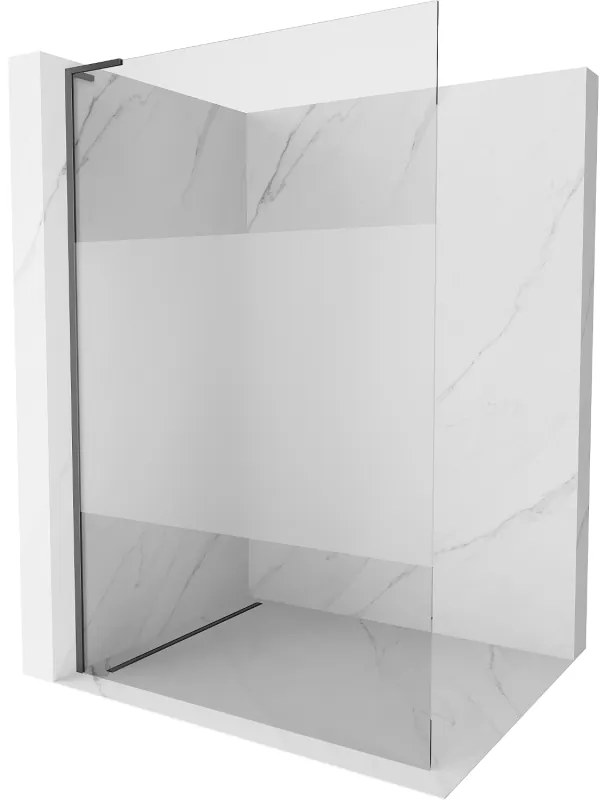 Mexen Kioto L ścianka prysznicowa Walk-in 80 x 200 cm, transparent/szron, gun metal - 800-080-103-95-35