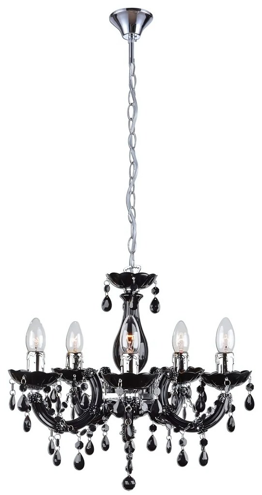 LAMPA SUFITOWA WISZĄCA EBT002-5CP BLACK