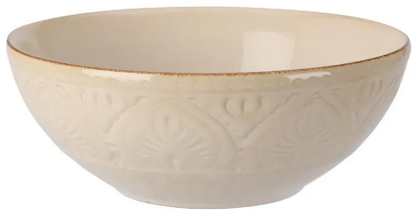 Ceramiczna miseczka ze żłobionym wzorem, 650 ml