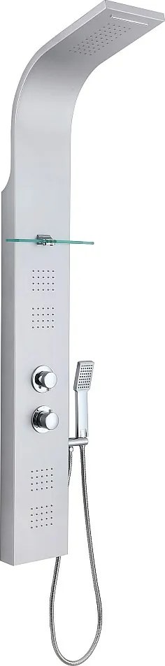 Kolumna prysznicowa z hydromasażem termostatycznym - Srebrny - G45 x W150 cm JOSTA