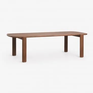 Prostokątny Stół Jadalniany 260x115 Cm Z Drewna Akacjowego Vetra Ciemny Akacjowy Brąz - Sklum