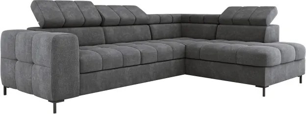 Narożnik PABLOS układ L strona Lewa w tkaninie VOGUE 16 regulowane zagłówki z funkcją spania