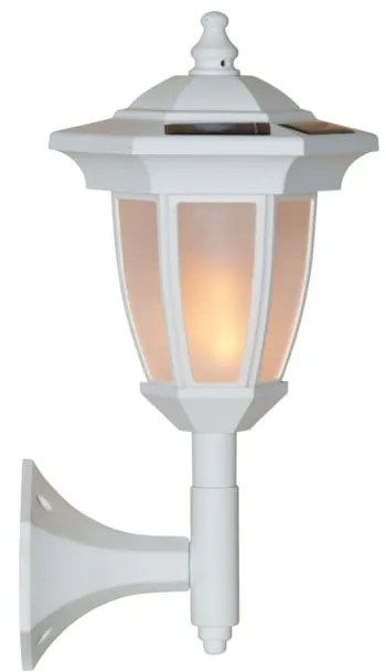 Biała ogrodowa lampa solarna LED Star Trading Flame