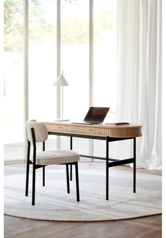 Naturalna konsola w dekorze dębu 142x47 cm Haddington – Rowico