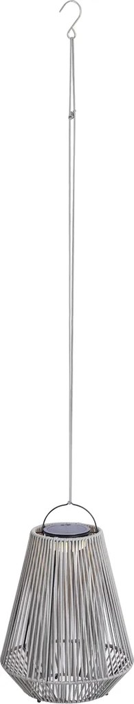 Lampa stołowa w stylu bohemy szara z LED, 3-stopniowa regulacja ściemniania IP54, ładowana solarnie - Duca