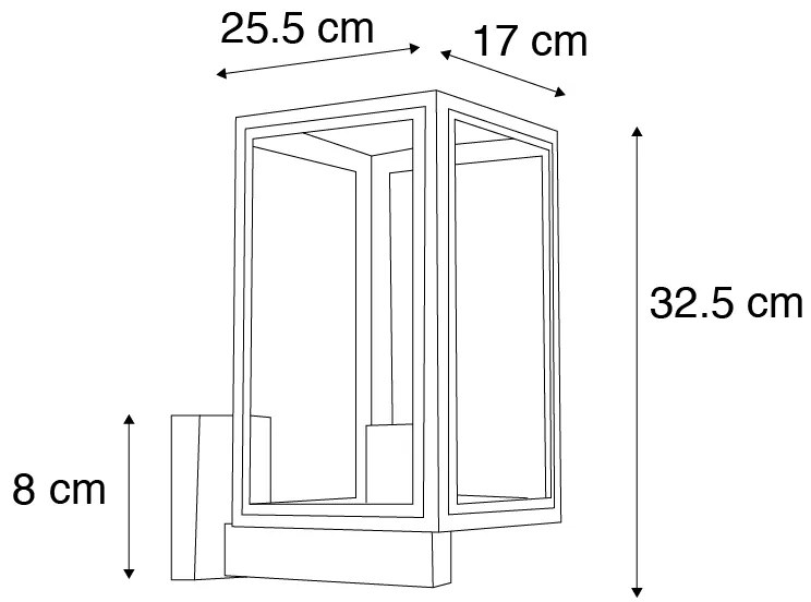 Industrialna lampa ścienna szara IP44 - Sutton Up