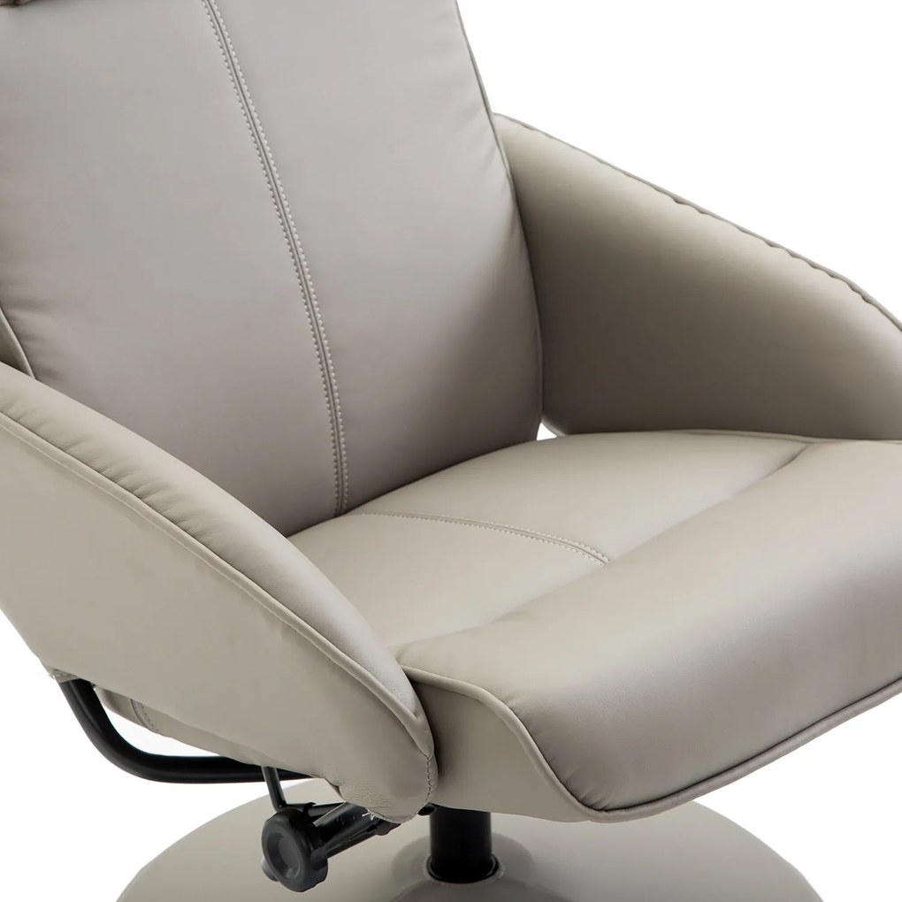 Homcom Relax Chair TV Krzesło Fotel 360° Obrotowy z podnóżkiem