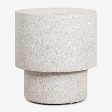 Zestaw 2 Stolików Nocnych Ø45 Cm Z Cementu Selara Sand Grey - Sklum