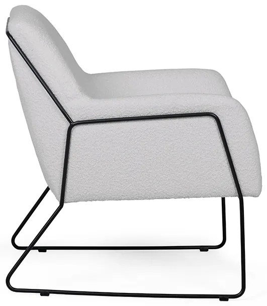 Szary designerski fotel MILAN