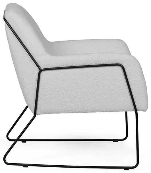 Szary designerski fotel MILAN