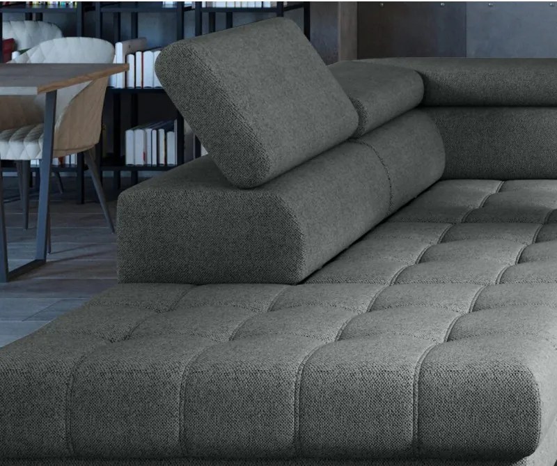 Narożnik SELVA XL Prawostronny z funkcją spania w tkaninie MEMPHIS 06 WERSAL