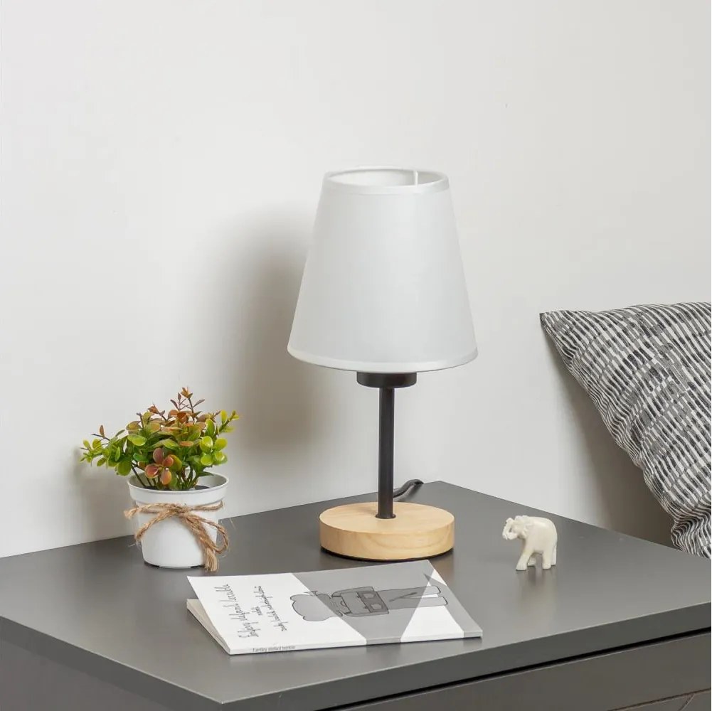 Brilagi - Lampa stołowa NUBILA WOOD 1xE27/25W/230V dąb/biały