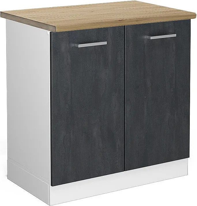 Szafka pod zlew czarny beton 80x60x81.6 r-line