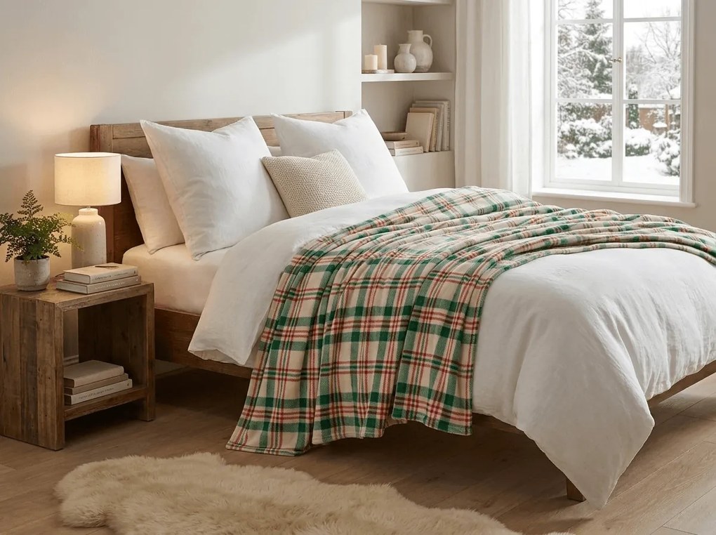 Mikropluszowy koc WINTER PLAID, kolorowy Rozmiar: 150 x 200 cm