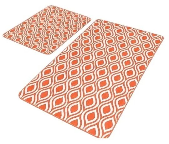 Pomarańczowe aksamitne dywaniki łazienkowe zestaw 2 szt. 60x100 cm – Mila Home