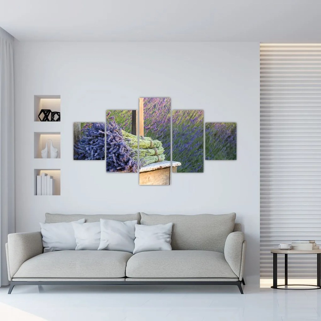 Obraz - Pęczki lawendy (125x70 cm)