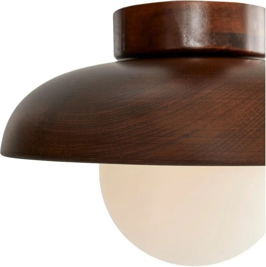 Brązowa lampa sufitowa ze szklanym kloszem ø 24 cm Elsa – Opviq lights