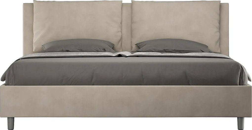 Łóżko bez stelaża tapicerowane 180x210 microfibra Piaskowy Antea