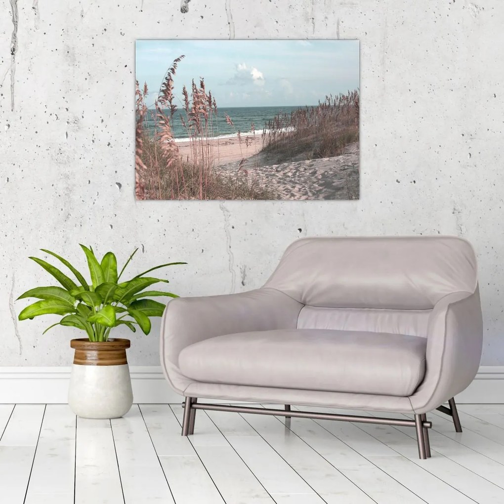 Obraz - Różowa plaża (70x50 cm)