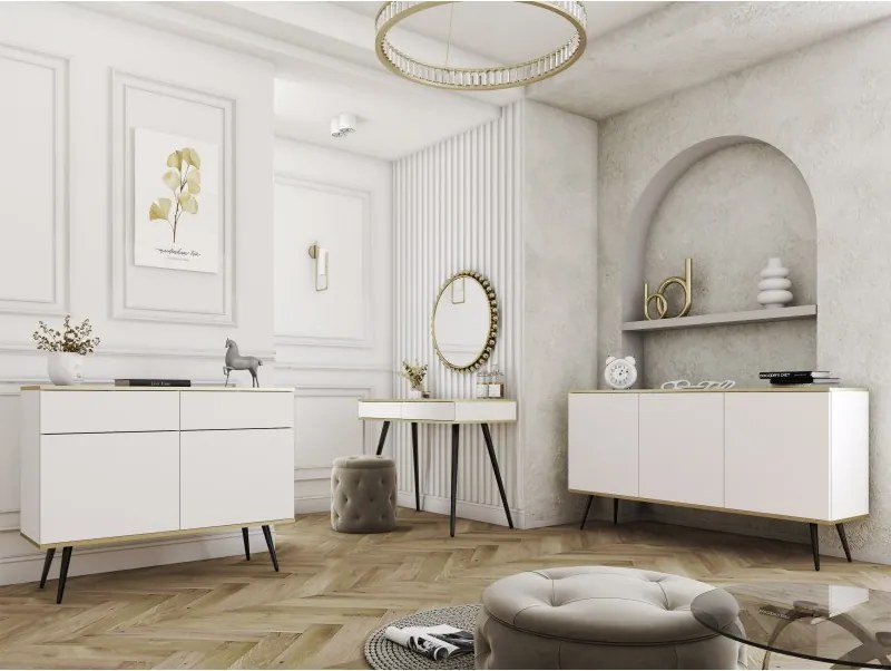 ORIANA Szafka nocna S 54 biała | nogi czarne