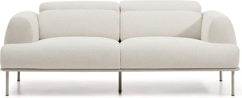 Beżowa częściowo rozkładana sofa z tkaniny szenilowej 214 cm Aurum – Kave Home