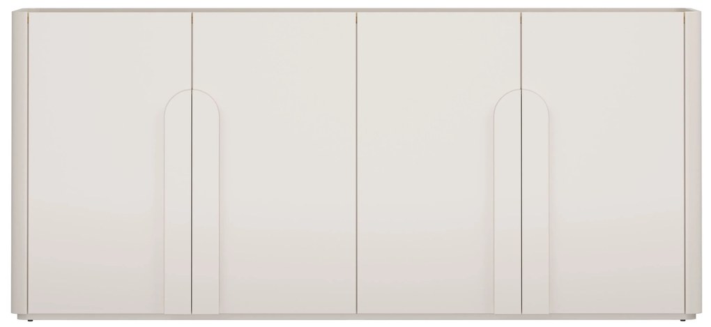 Komoda Amilio 200 cm czterodrzwiowa - kaszmir / dąb olejowany / uchwyty kaszmir