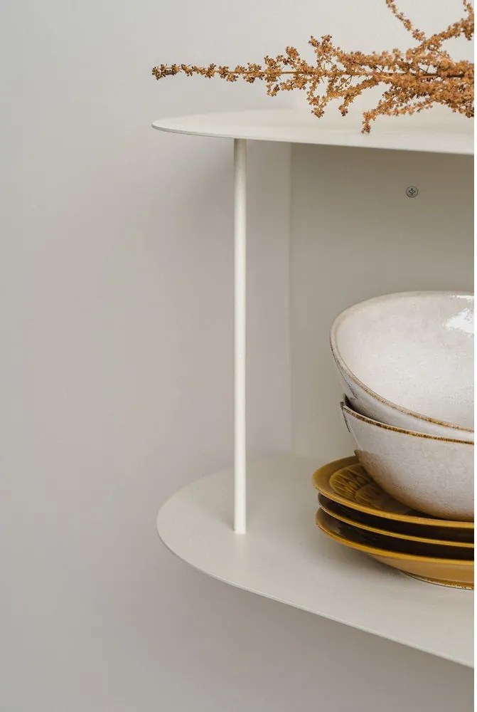 Ciemnoniebieska wielopoziomowa metalowa półka 80 cm Lina – noo.ma