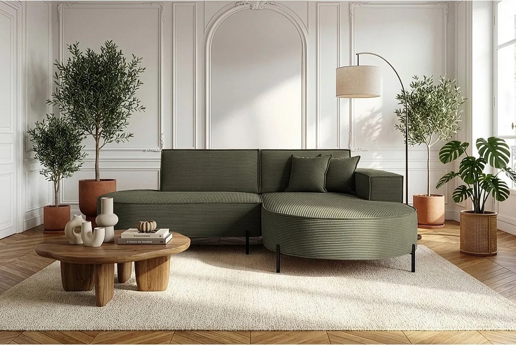 Narożnik Parma Studio Hills, tkanina Poso, prawy, zielony (46)