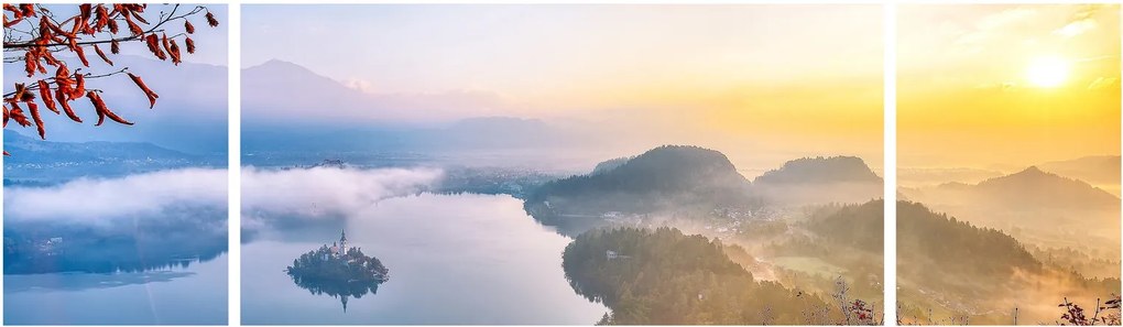 Obraz - Jezioro Bled (170x50 cm)