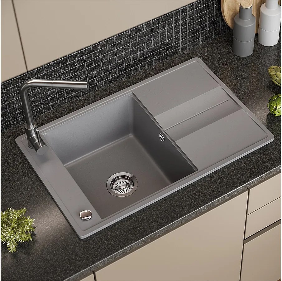 Zlewozmywak szary 78x50x20 kyoto