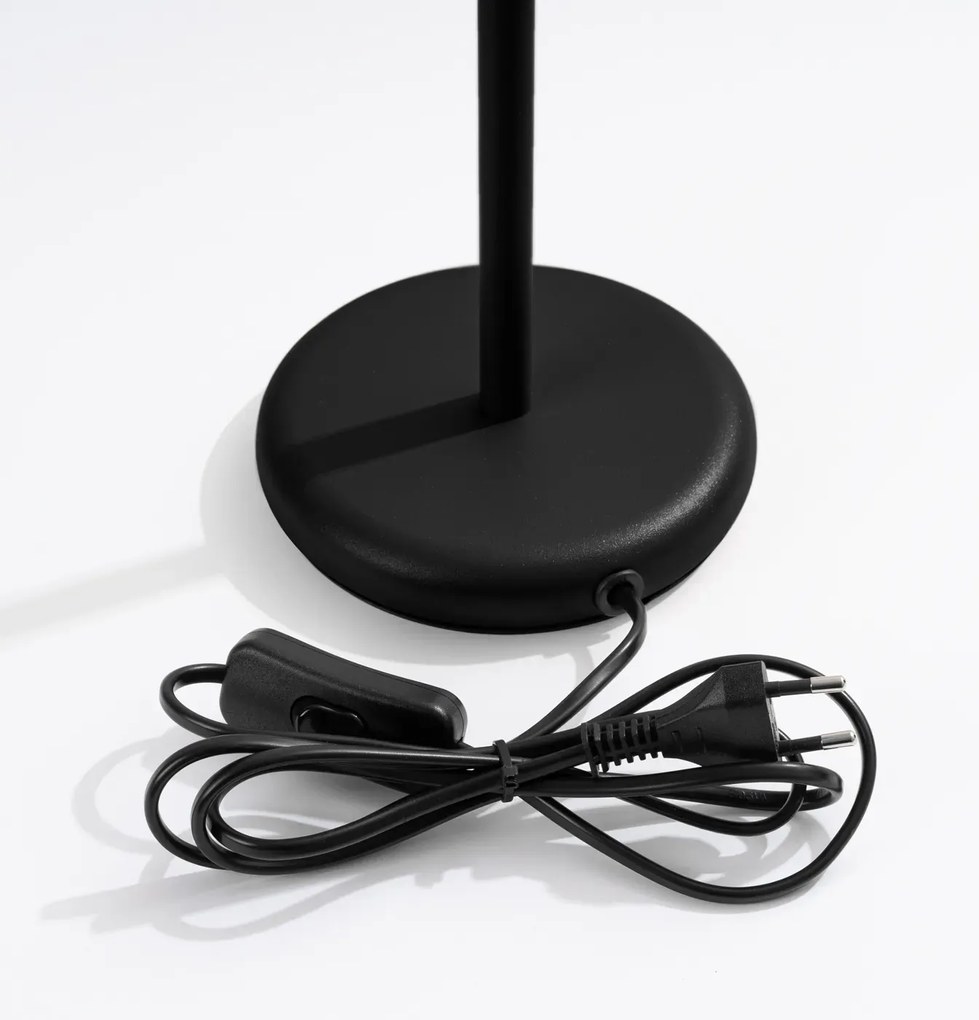 Lampa biurkowa KARBON czarna ryflowana SOLLUX  LIGHTING