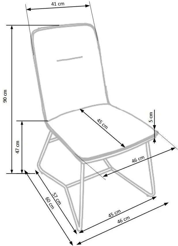 Kremowe nowoczesne krzesło tapicerowane D5-E74