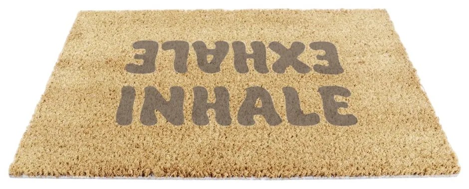 Wycieraczka z włókna kokosowego 60x90 cm Inhale Exhale – Artsy Doormats