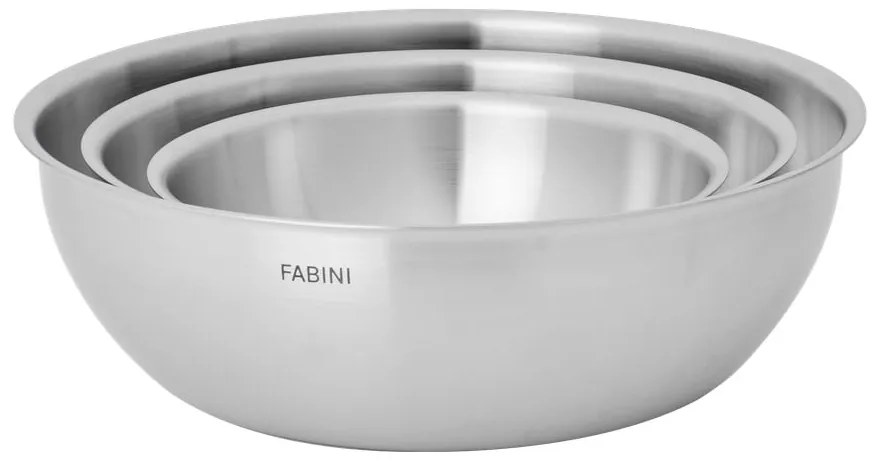 Misy ze stali nierdzewnej w kolorze srebra zestaw 3 szt. ø 25,5 cm Lucca 3.0 – FABINI