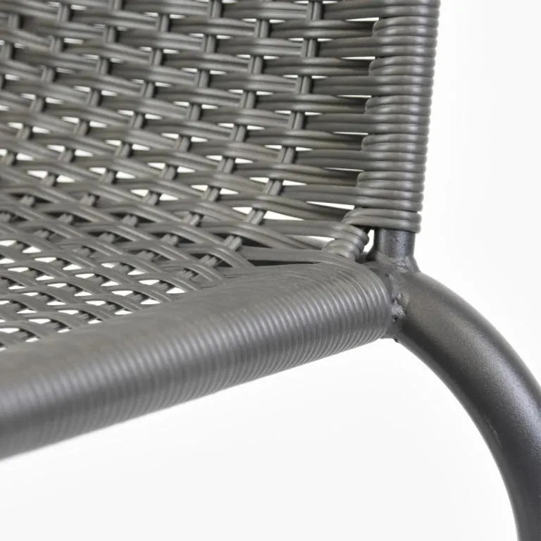 Zestaw krzeseł ogrodowych bistro, szare, 4 szt