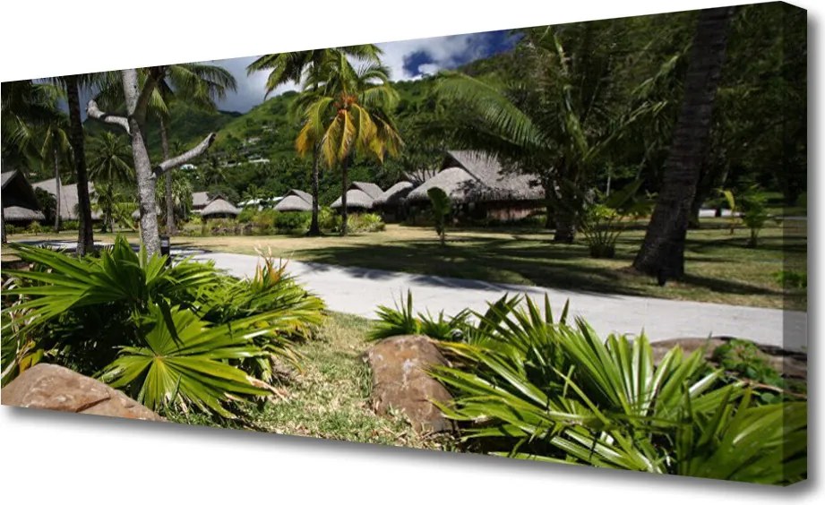 Duży obraz na płótnie Tropikalna Palma w Słońcu