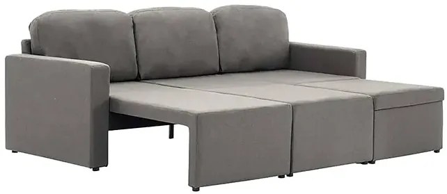 Rozkładana sofa modułowa taupe tkanina - Odi 4Q